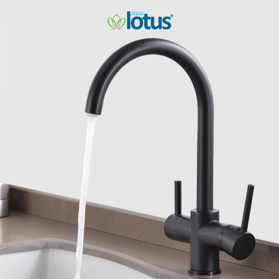 Drei-Wege-Wasserhahn 3-in-1 Schwarz – Modell 1713-7