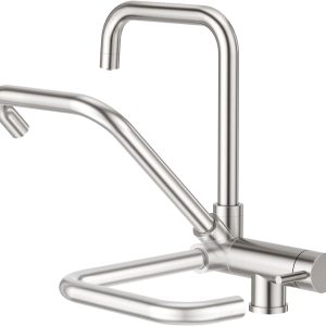 Drei-Wege-Wasserhahn 3-in-1 klappbar Silber-Matt – Modell 110252