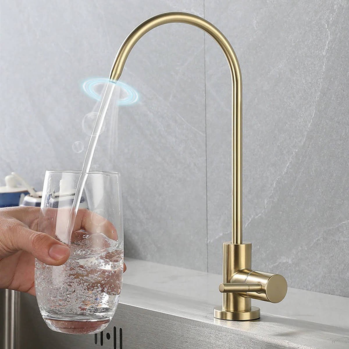 Einweg-Wasserhahn für Osmoseanlagen – Design Bogen 1/4" – Bild 4